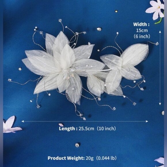 Floral White Flower Headpiece ✨✨✨🔥🔥 - Picture 3 of 4